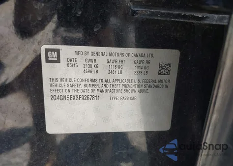 2015 Buick Regal Turbo/E-Assist Premium I from USA, damaged, VIN 2G4GN5EX3F9267811